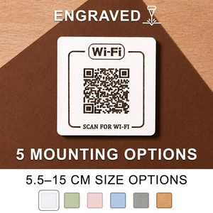 WiFi Password Sign | Scan QR Code for WiFi Card | Wi-Fi Code Sign - Picture 1 of 13