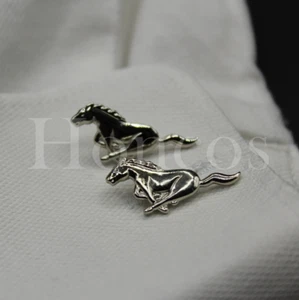 Custom Made Cufflinks DIY Ford Mustang GT Shelby Cobra American Racing Car SIL - Picture 1 of 3