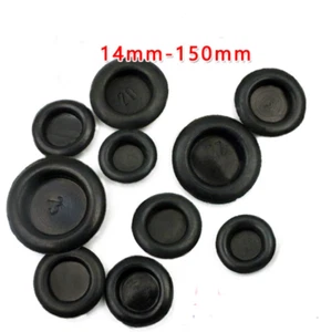 14mm-150mm Black coil Rubber Grommets Closed Blanking Blind Grommet Plugs Bung - Picture 1 of 4