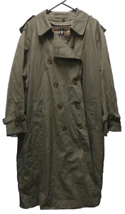 Burberry Trench Coat Nova Check Khaki ~90s vintage XL Authentic - Picture 1 of 11
