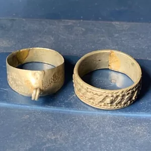 2x SEHR ATEMBERAUBENDER SELTENER ANTIKER SILBER RING WIKINGER AUTHENTISCHES ALTES ARTEFAKT - Bild 1 von 6