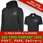 personalised embroidered workwear front and back 1 POLO SHIRTS + 1 HOODIE BUNDLE