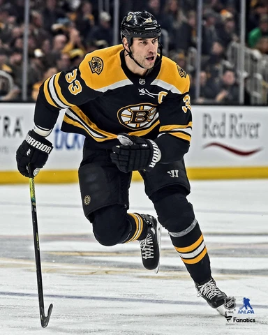 Zdeno Chara Boston Bruins Unsigned Vertical Black Jersey Skating 8" x 10" Photo Cover
