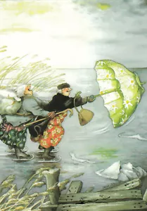 Postkarte: Inge Löök - Frauen fahren Schlittschuh / Nr. 24 - Picture 1 of 1