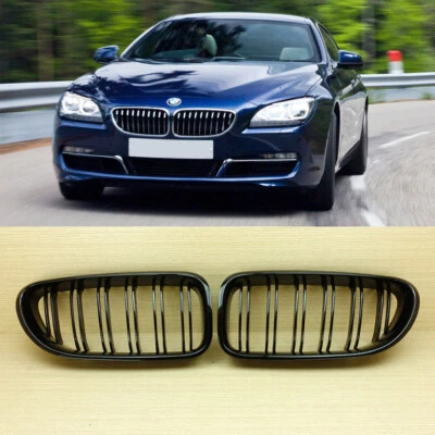 Gloss Black New 2012-17 BMW M6 Style  Grille Grill 650i 640i F06 F12 F13 - Image 1 of 4