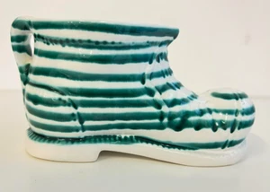 Gmundner Keramik grün geflammt Schuh Blumentopf 20 cm GK235 (2401DM27) 09/25 - Imagen 1 de 5