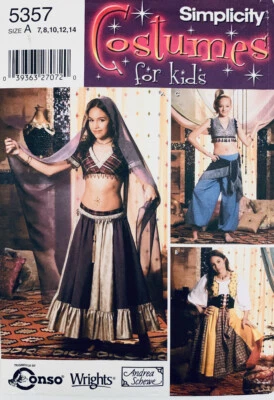 Simplicity Pattern 8750 | Girls Belly Dancer, Genie, Gypsy COSTUME Sizes 7 - 14 - Image 1 of 3