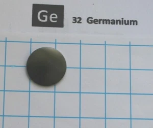 1.2 gram 99.999% Germanium metalloid disk element 32 sample - Picture 1 of 3