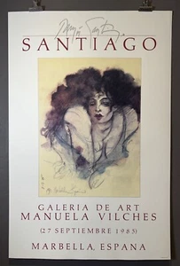 Ramon Santiago, Mostra d'arte "Marbella/Spagna" 1985, 25x38 pollici, eccellente+ - Foto 1 di 13