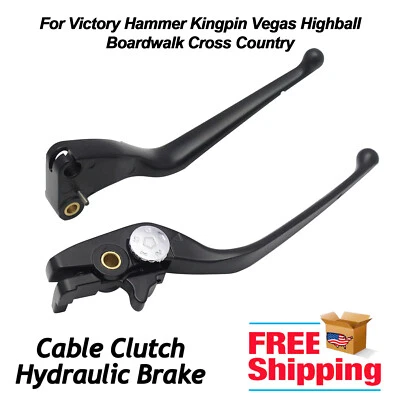 Hydraulic Brake + Cable Clutch Levers For Victory HAMMER KINGPIN VEGAS HIGHBALL Foto 1 de 4