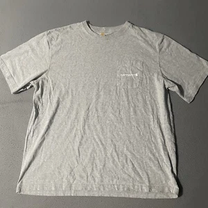 Camicia Carhartt grande uomo vestibilità originale manica corta grigia grafica con taschino XXL - Foto 1 di 7