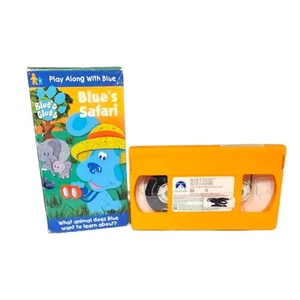 Blues Clues - Blues Safari (VHS, 2000) Nick Jr Nickelodeon - ORANGE TAPE - Foto 1 di 5