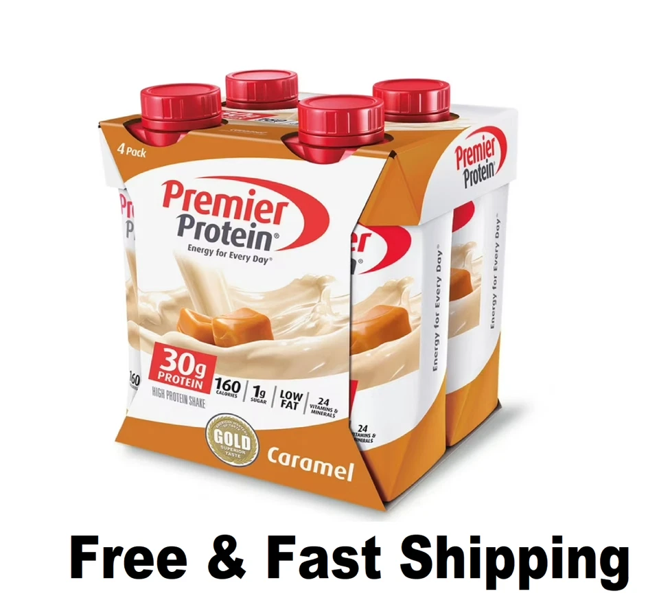 Premier Protein Shake, Caramel, 30G Protein, 11 Fl Oz, 4 Ct - Image 1 of 1