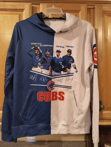 Chicago Cubs Hooded Sweatshirt Men's Medium 100% Polyester, See Measurements - Picture 1 of 10