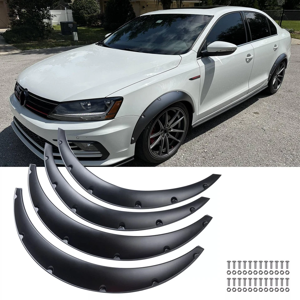 4X 32" For Volkswagen Jetta Universal Fender Flares Wheel Arches Wide Body Kit Foto 1 de 4