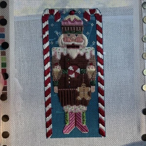 Shelly Tribbey nutCracker Hand painted Needlepoint Canvas Partial -Ship On Frame - Picture 1 of 10