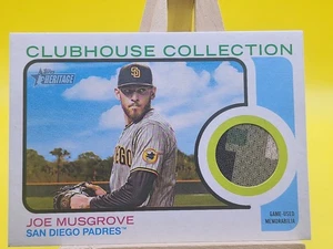 2022 Topps Heritage HN Joe Musgrove Clubhouse Collection Camo Jersey CCR-JMV - Picture 1 of 2