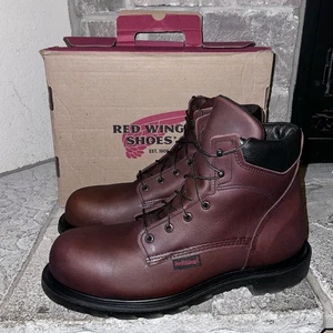 New 2022 Red Wing Mahogany Leather Steel Toe Super Sole Work Boots Shoes 15 Men - Picture 1 of 9