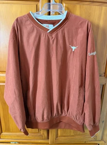 Texas Longhorns Sweatshirt XL Herren orange gefüttert Pullover V-Ausschnitt University Co-op - Bild 1 von 11