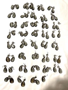 TEARDROP DARK GRAY SMOKEY Crystal Prims 77ct Plus 7 Bohemian Lead Crystal Plus - Picture 1 of 14