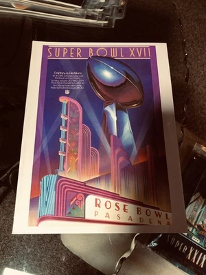 NFL Super Bowl XVII 17 1983 Official Program Magazine Dolphins Vs Redskins - Image 1 of 4