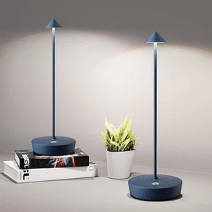 Cordless Table Lamps Rechargeable, 6000mAh Battery Operated LED 2Pack Blue - Picture 1 of 6