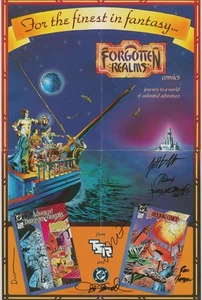 Signed X6 Promo TSR DC Comic Promo Art Poster Dragonlance Forgotten Realms AD&D - Picture 1 of 1