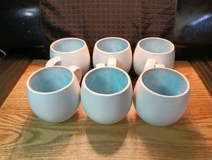 Juego de 6 tazas redondas de gres azul Elama Mocha 15 onzas café té TOTALMENTE NUEVAS - Imagen 1 de 12