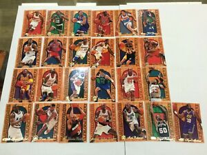1995/96 FLEER/FLAIR NBA BASKETBALL CARD HARDWOOD LEADER CARD SET 25 OUT OF 27