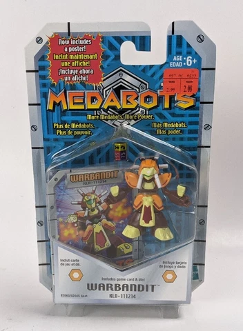 2001 Hasbro Medabots Warbandit Action Figure Robot Carded Cover