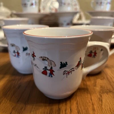 Juego de 3 tazas de café Farberware blancas de Navidad Katherine Babanovsky Foto 1 de 4