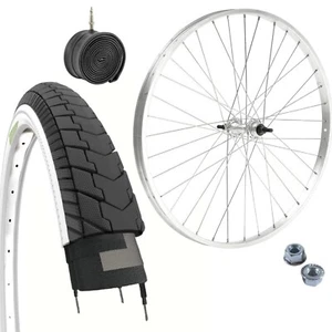 RUOTA ANTERIORE 24”X 1.75 + COPERTONE BIANCONERO +CAMERA CERCHIO CITYBIKE BICI - Afbeelding 1 van 5