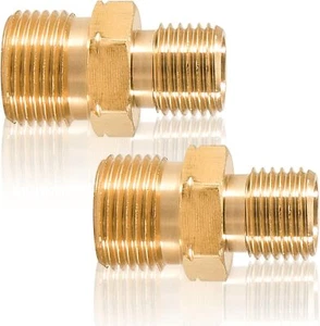 2 Stück Messing Verbindungsstück Übergang Reduzierstück LPG Gas Adapter Propan - Bild 1 von 11