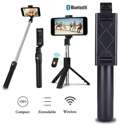 Telescopic Selfie Stick Bluetooth Tripod Remote For Phone iPhone Stand Holder UK - Image 1 of 4