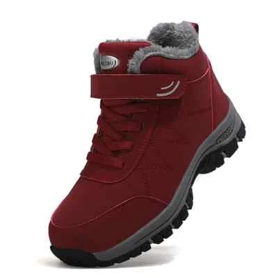  Men's Outdoor Non-slip Hiking Sneaker Waterproof Warm Snow Boots Ankle Shoes - Image 1 of 4