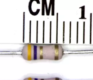 3 pcs 4.7 ohms 1/2W metal oxide resistors. , MOSX1/2CT52R4R7J - Picture 1 of 2