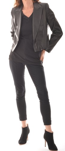 GUCCI GIACCA PELLE GIACCA PELLE BLACK TAGLIO CORTO QUALITÀ LUSSO TG it 44 D 38