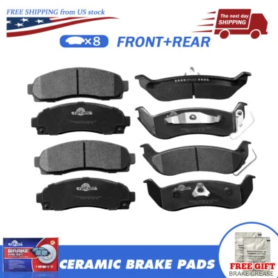 Front & Rear Ceramic Brake Pads for 2010 2011 Ford Ranger 2.3l 4.0l RWD - Image 1 of 4