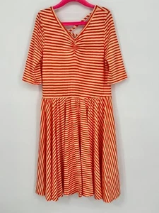 Dotdotsmile Girls Dress Size 8/10 Orange and Yellow Stripes New with Tags - Picture 1 of 6