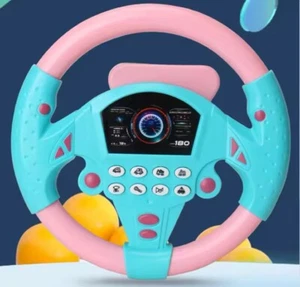 1x Pink  Simulations Lenkrad Toy Auto Kinder Geschenk Geburtstag Geschenk Lernen - Bild 1 von 10