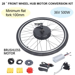 28 Inch E-Bike Electric Front Wheel Hub Motor Conversion Kit For 36V Bicycle - Picture 1 of 11