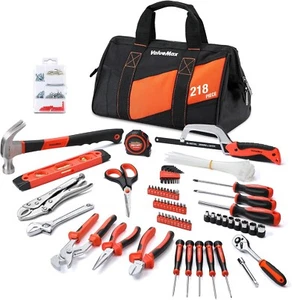218Pcs Home Tool Kit with 13-Inch Tool Bag,Household Repair & DIY Tool Set - Picture 1 of 7