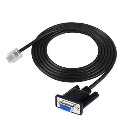 DB9 RS232 Female to RJ11 6P4C Male Cable Cord Adapter Plugs Converter - Image 1 of 4