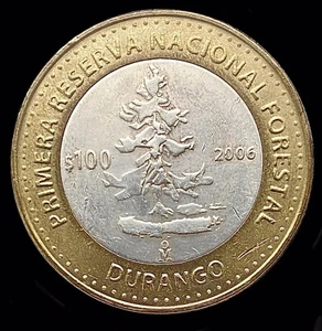 Mexico 2006 Silver Coins $100 Pesos Bimetallic Durango Currency Money Scarce HTF - Picture 1 of 6