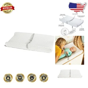 Contoured Baby Diaper Changing Pad with Safety Straps - Fits Standard Dressers - Picture 1 of 8