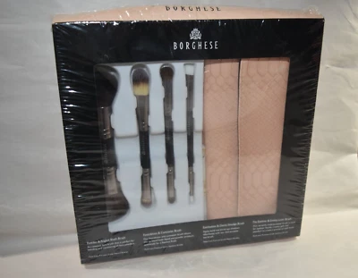 4pc Borghese Professional Double-ended cosmetic Brush w/ Bag ~ Sealed - Image 1 of 4