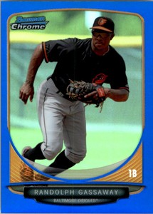 2013 Bowman Chrome Mini Blue Refractors #94 Randolph Gassaway /99