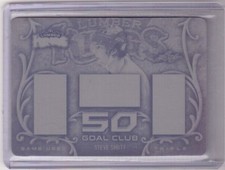 STEVE SHUTT /16 Leaf Lumber Kings 50 Goal Club #1/1 Black Printing Plate Card