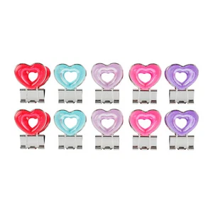 Legante metallico cuore trasparente 1 pollice foto 10 pz/SetCarino legante clip Kawai - Foto 1 di 6