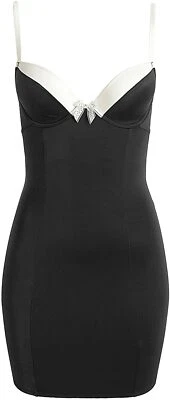 Vestido negro sin cordones Esprit Shaping Control talla 32D 10 acolchado con aros Foto 1 de 4